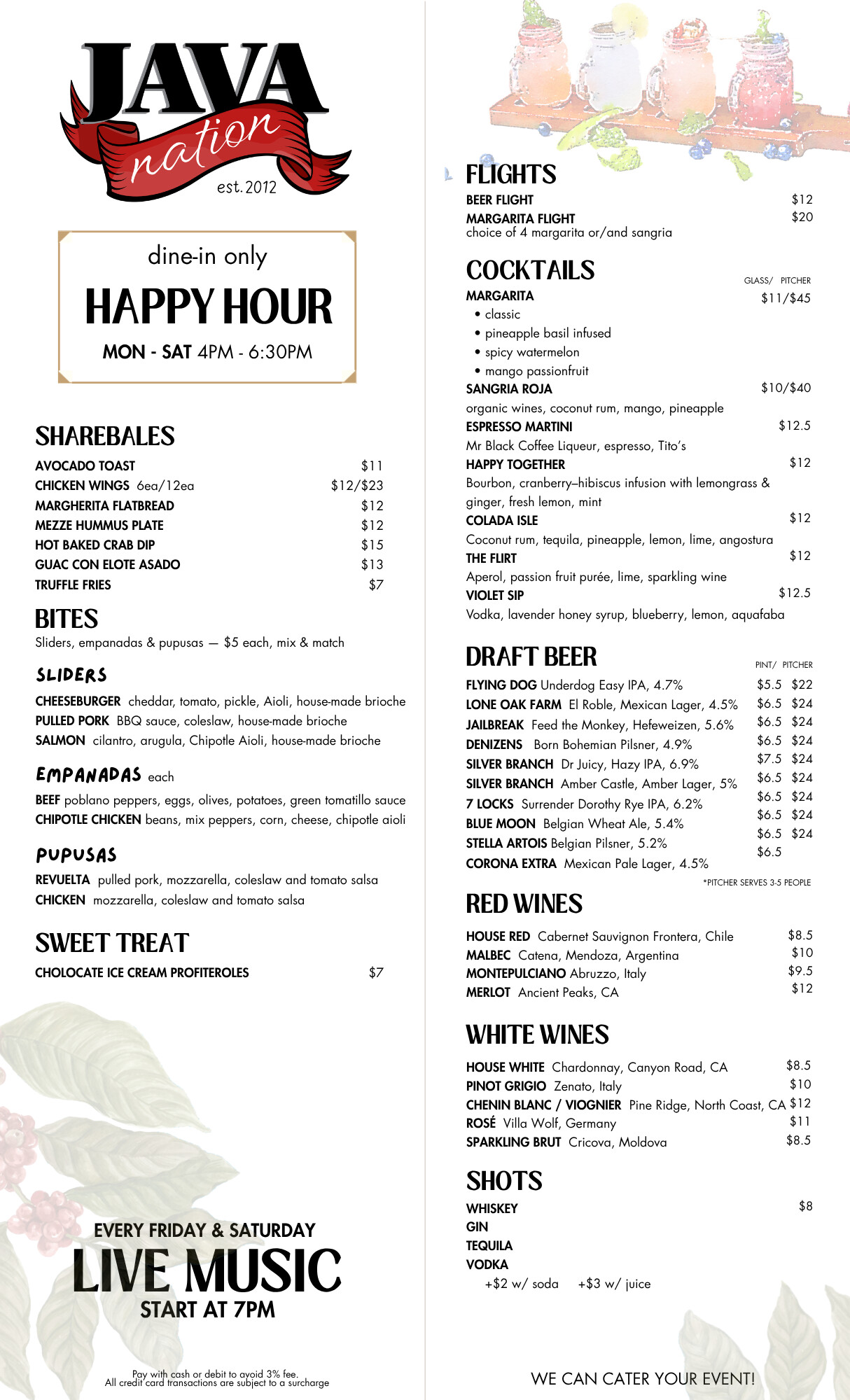 Happy Hour Menu